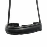 EXTRA WIDE STRAIGHT RAISED PATENT CONVERTER CRANK - BLACK SNAFFLE/DOUBLE NOSEBAND - Flexible Fit Equestrian Australia