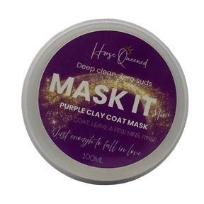 Mask It Purple Clay Mask Spa for Horses | Natural Coat Wash - Horse Queened