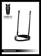 FLAT DROP - BLACK NOSEBAND - Flexible Fit Equestrian Australia