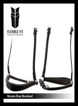 FLAT DROP - HAVANA NOSEBAND - Flexible Fit Equestrian Australia
