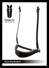 FLAT DROP - HAVANA NOSEBAND - Flexible Fit Equestrian Australia