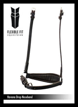 FLAT DROP - HAVANA NOSEBAND - Flexible Fit Equestrian Australia