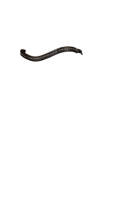 GREY CRYSTAL MINI CLINCHER WAVE - HAVANA BROWBAND - Flexible Fit Equestrian Australia