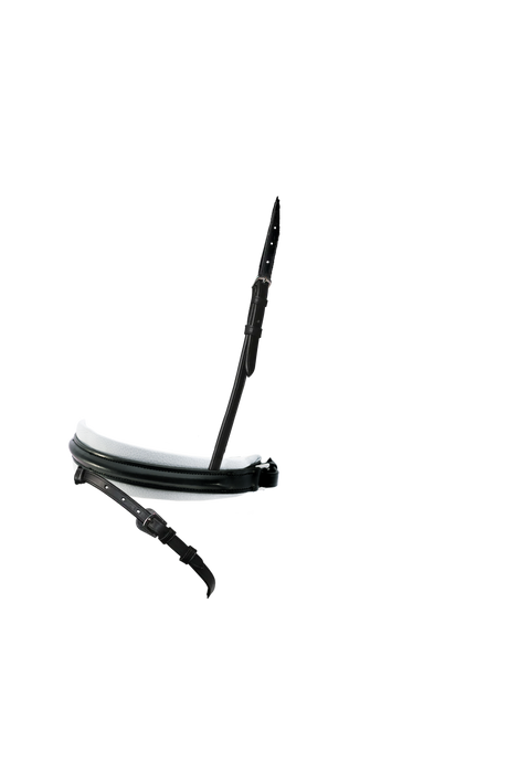 Contour White Padded Hanoverian Crank - Black Noseband