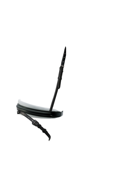 Contour Plain White Padded Hanoverian Eventer - Black Noseband