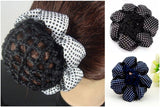 Polka Dot Hair bun cover – Navy, Black, White – Free Postage in Australia