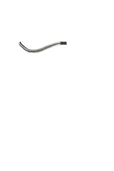 Main Black & Clear Thin Crystal Wave - Black Browband