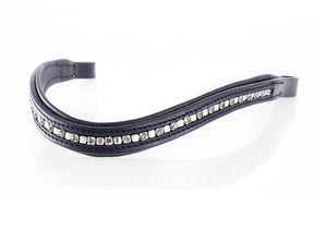 MINI CLINCHER GREY CRYSTAL WAVE - BLACK BROWBAND - Flexible Fit Equestrian Australia