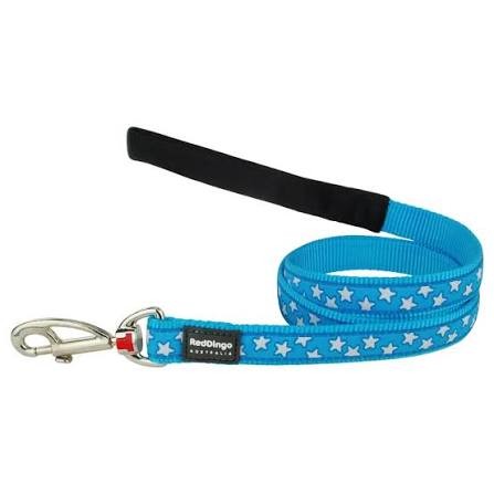 Red Dingo Dog Lead Star Turquoise