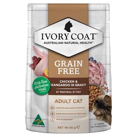 Ivory Coat Adult Cat Chicken & Kangaroo Wet 85g