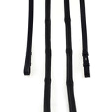 PADDED LEATHER 5/8 BILLETS BLACK REINS - Flexible Fit Equestrian Australia
