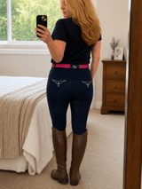 Peter Williams Riding Apparel Breeches Jenna - Navy Ladies Denim Riding Breeches | Full Gel Seat