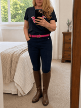 Peter Williams Riding Apparel Breeches Jenna - Navy Ladies Denim Riding Breeches | Full Gel Seat