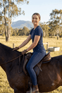 Peter Williams Riding Apparel Breeches Jenna - Navy Ladies Denim Riding Breeches | Full Gel Seat