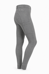 Peter Williams Riding Apparel Horse Riding Jodhpurs Grey Pull On Riding Jodhpurs | Gel Seat & Phone Pocket