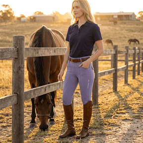 Peter Williams Riding Apparel Horse Riding Jodhpurs Ladies Riding Tights - Lavender