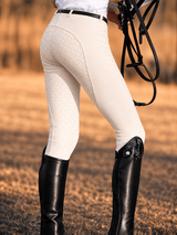 Peter Williams Riding Apparel Horse Riding Jodhpurs Pull On Riding Jodhpurs with Gel Seat - Cream