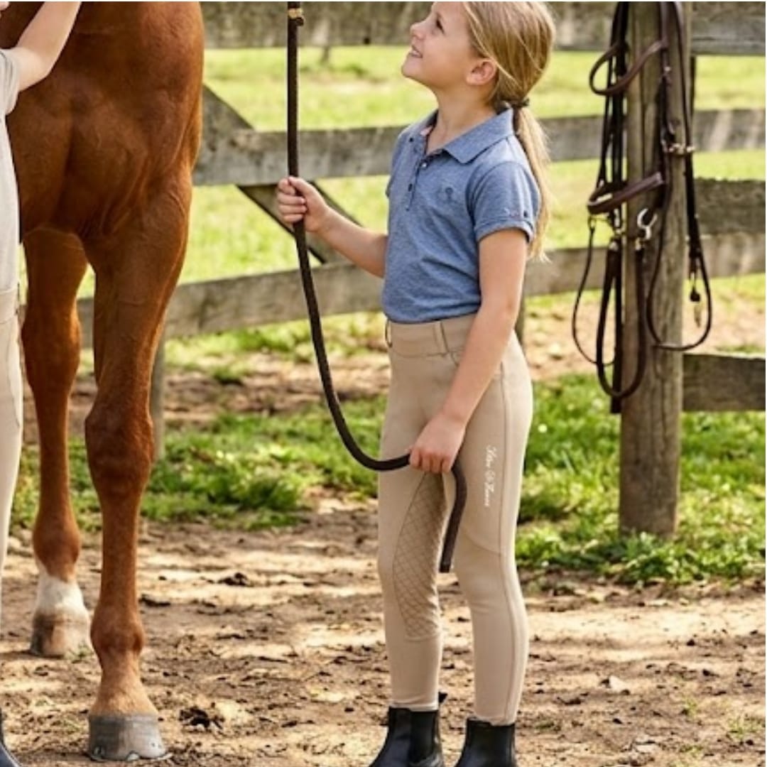 Peter Williams Riding Apparel Riding Pants Beige Kids Riding Tights