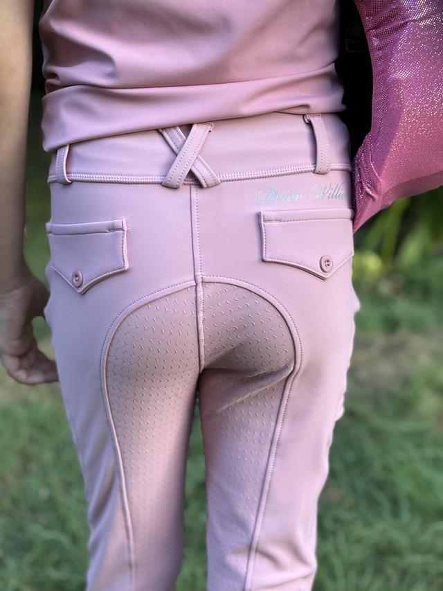 Peter Williams Riding Apparel Riding Pants Luxe Performance Riding Breeches Youth - Pink