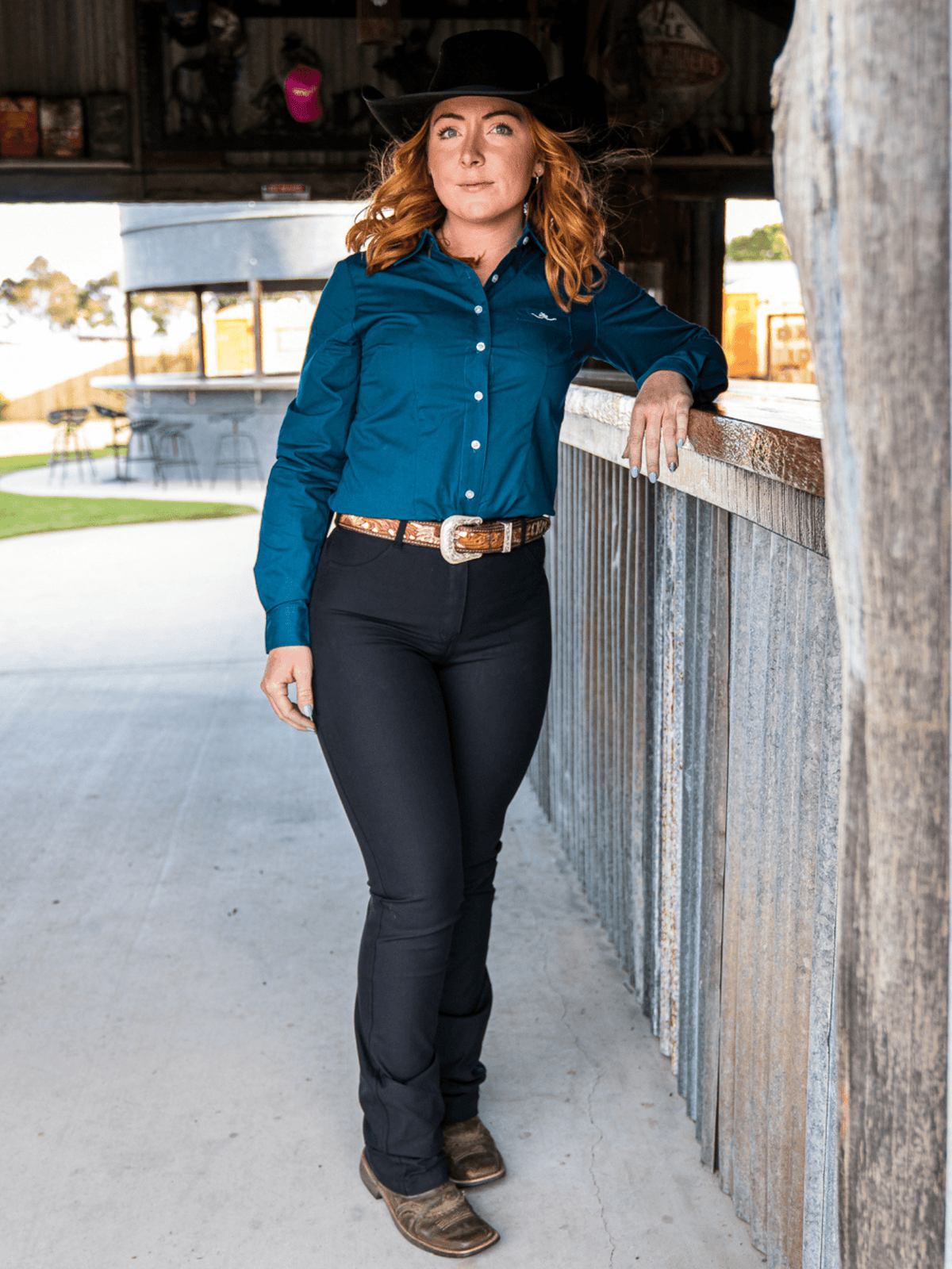 Ladies black western riding jeans, Sophia style, by Peter Williams Riding Apparel