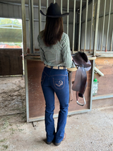 Kendall denim horse riding jeans with a flattering western stretch fit