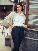 Ladies Roxby riding jeans, navy colourway, by Peter Williams Riding Apparel