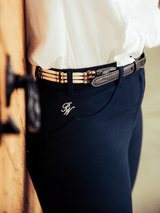 Peter Williams Roxby jeans in navy, stretch denim for barrel racing and western riding