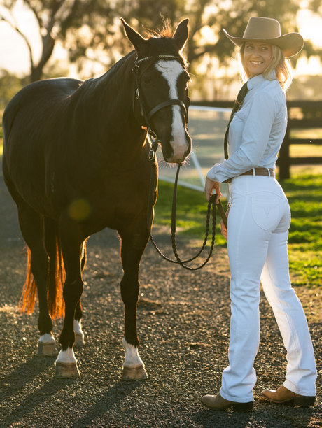Peter Williams Riding Apparel Western Riding Pants Tamworth White Horse Riding Jeans