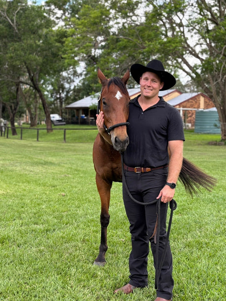 Peter Williams Riding Apparel Western Riding Pants Tanbar Men's Black Denim Horse Riding Jeans