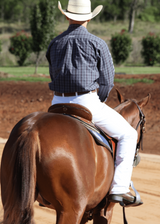 Peter Williams Riding Apparel Western Riding Pants Warwick Mens White Horse Riding Jeans for Stock Horse and Polo Cross