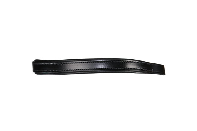 PLAIN FLAT PADDED - BLACK BROWBAND - Flexible Fit Equestrian Australia