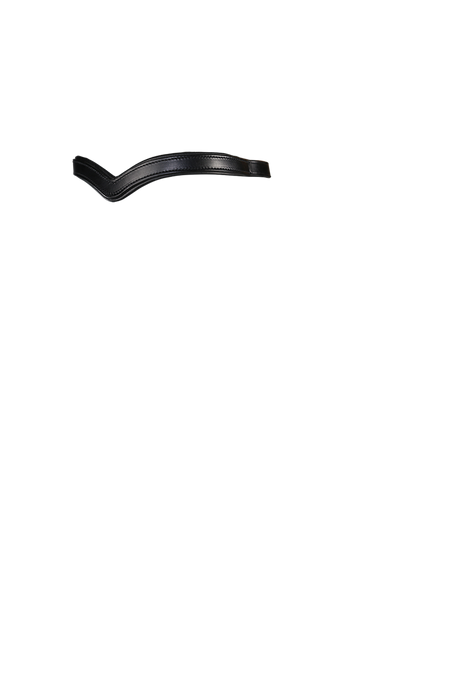 PLAIN FLAT V - BLACK BROWBAND - Flexible Fit Equestrian Australia