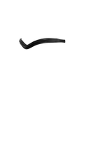 THIN RAISED V - BLACK BROWBAND