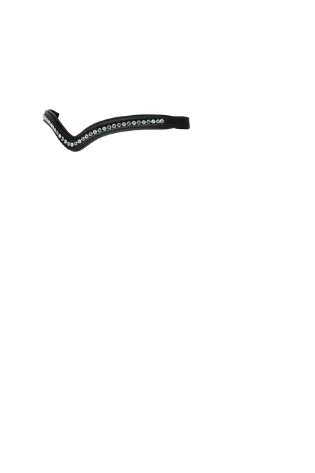 SKY BLUE AND CLEAR V MID THIN - BLACK BROWBAND - Flexible Fit Equestrian Australia