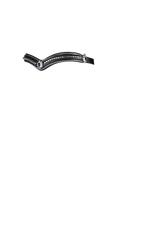 S/S CLINCHER V WITH SHIELDS SILVER PIPING - BLACK BROWBAND - Flexible Fit Equestrian Australia