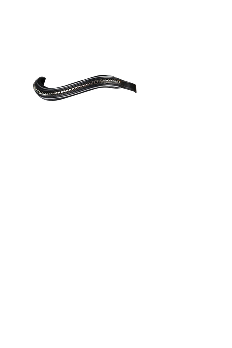 S/S CLINCHER WAVE WITH SILVER PIPING - BLACK BROWBAND - Flexible Fit Equestrian Australia