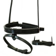 STRAIGHT FLAT PATENT CONVERTER CRANK - BLACK SNAFFLE/DOUBLE NOSEBAND - Flexible Fit Equestrian Australia
