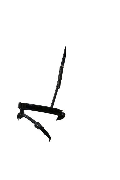 STRAIGHT FLAT PATENT CONVERTER CRANK - BLACK SNAFFLE/DOUBLE NOSEBAND - Flexible Fit Equestrian Australia