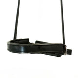 STRAIGHT FLAT PATENT CONVERTER CRANK - BLACK SNAFFLE/DOUBLE NOSEBAND - Flexible Fit Equestrian Australia