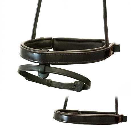 STRAIGHT FLAT PATENT CONVERTER CRANK - HAVANA SNAFFLE/DOUBLE NOSEBAND - Flexible Fit Equestrian Australia