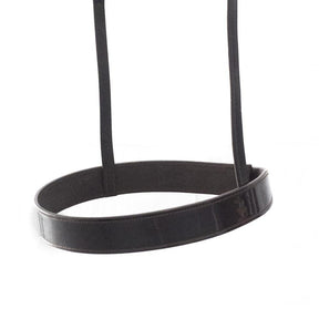 STRAIGHT FLAT PATENT SHOW CAVESSON - HAVANA NOSEBAND - Flexible Fit Equestrian Australia