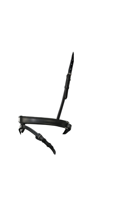 STRAIGHT FLAT PLAIN CONVERTER CRANK - BLACK SNAFFLE/DOUBLE NOSEBAND - Flexible Fit Equestrian Australia