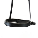 STRAIGHT FLAT PLAIN CONVERTER CRANK - BLACK SNAFFLE/DOUBLE NOSEBAND - Flexible Fit Equestrian Australia