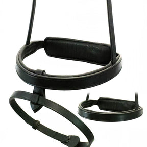 STRAIGHT FLAT PLAIN CONVERTER EVENTER - BLACK SNAFFLE/DOUBLE NOSEBAND - Flexible Fit Equestrian Australia