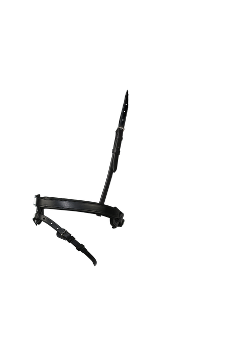 STRAIGHT FLAT PLAIN CONVERTER EVENTER - BLACK SNAFFLE/DOUBLE NOSEBAND - Flexible Fit Equestrian Australia