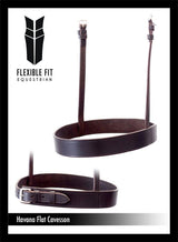 Straight Flat Plain Show Cavesson - Havana Noseband - Flexible Fit Equestrian Australia
