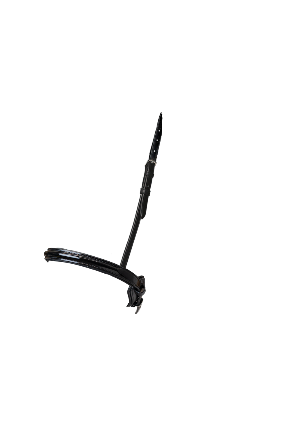 STRAIGHT RAISED PATENT CONVERTER EVENTER - BLACK SNAFFLE/DOUBLE NOSEBAND - Flexible Fit Equestrian Australia
