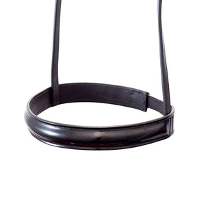 STRAIGHT RAISED PATENT SHOW CAVESSON - BLACK NOSEBAND - Flexible Fit Equestrian Australia