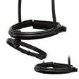 STRAIGHT RAISED PLAIN CONVERTER CRANK - BLACK SNAFFLE/DOUBLE NOSEBAND - Flexible Fit Equestrian Australia