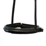 STRAIGHT RAISED PLAIN CONVERTER CRANK - BLACK SNAFFLE/DOUBLE NOSEBAND - Flexible Fit Equestrian Australia